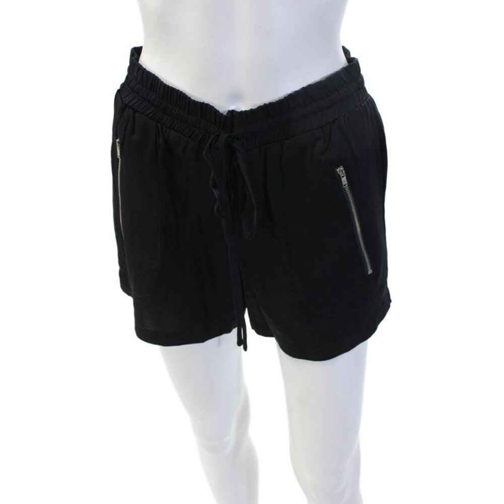 Bailey 44 Unisex Black Silk Sweat Shorts Drawstring Beach Size M